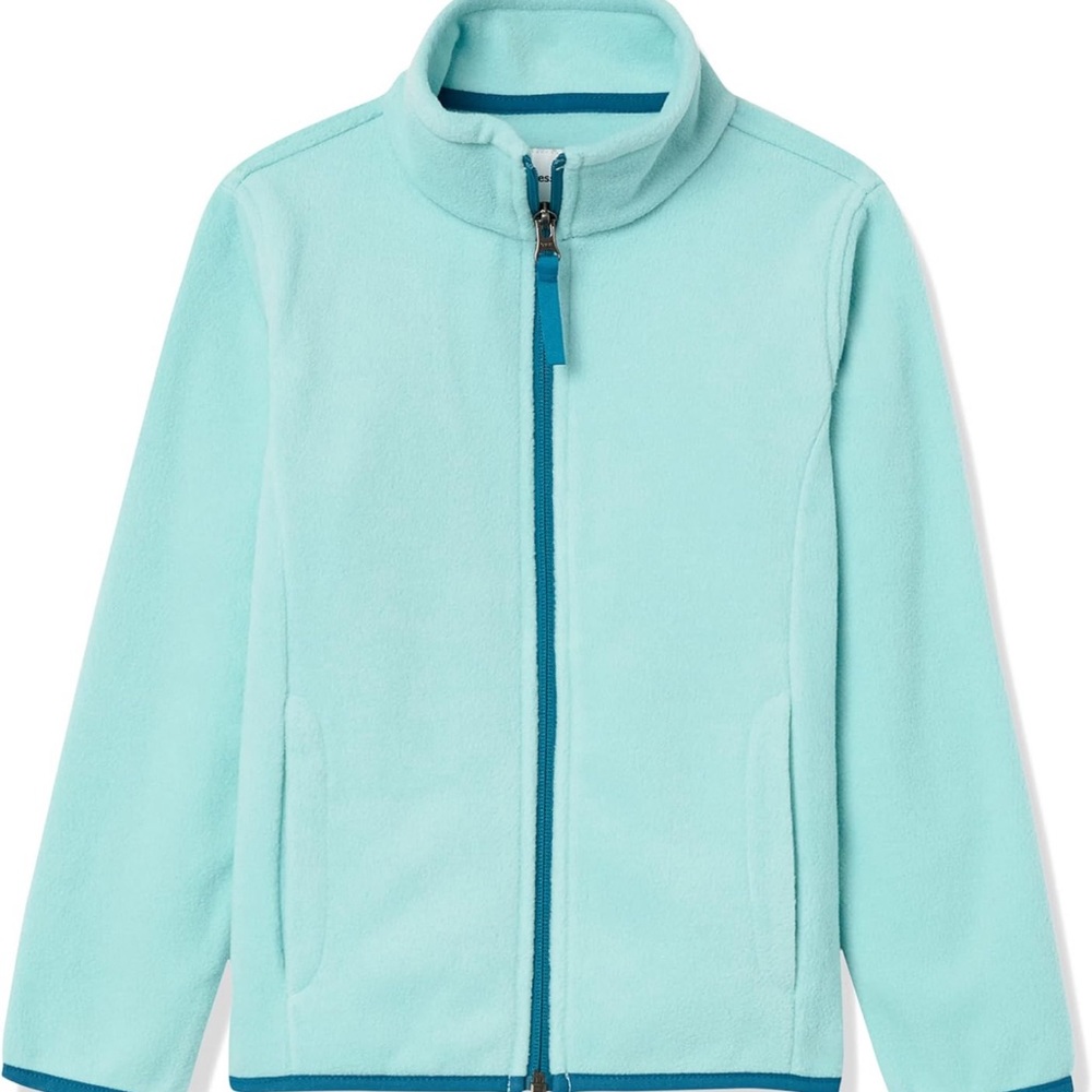 Essentials Girls and Toddlers' Polar Fleece Full-Zip Mock Jacket
